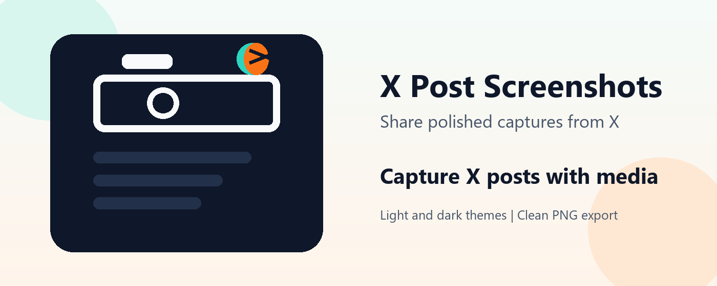 X Post Screenshot Studio promotional preview