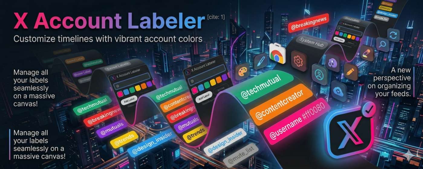 X Account Labeler Chrome Extension Interface